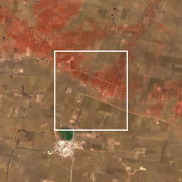 Monthly Sentinel-2 true-colour time-lapse of Chandrapur locality cell 4730005708 and its surroundings