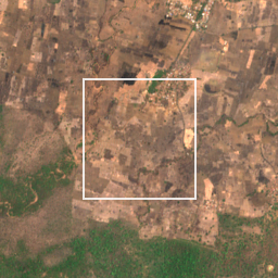 Monthly Sentinel-2 true-colour time-lapse of Gondia locality cell 4760000016 and its surroundings