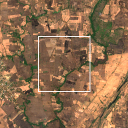 Monthly Sentinel-2 true-colour time-lapse of Gondia locality cell 4760000023 and its surroundings
