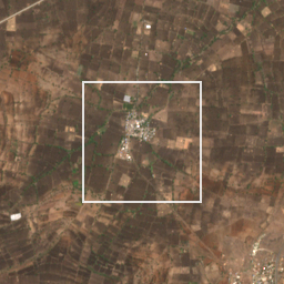 Monthly Sentinel-2 true-colour time-lapse of Nanded locality cell 4850000040 and its surroundings