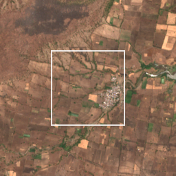 Monthly Sentinel-2 true-colour time-lapse of Nanded locality cell 4850008564 and its surroundings